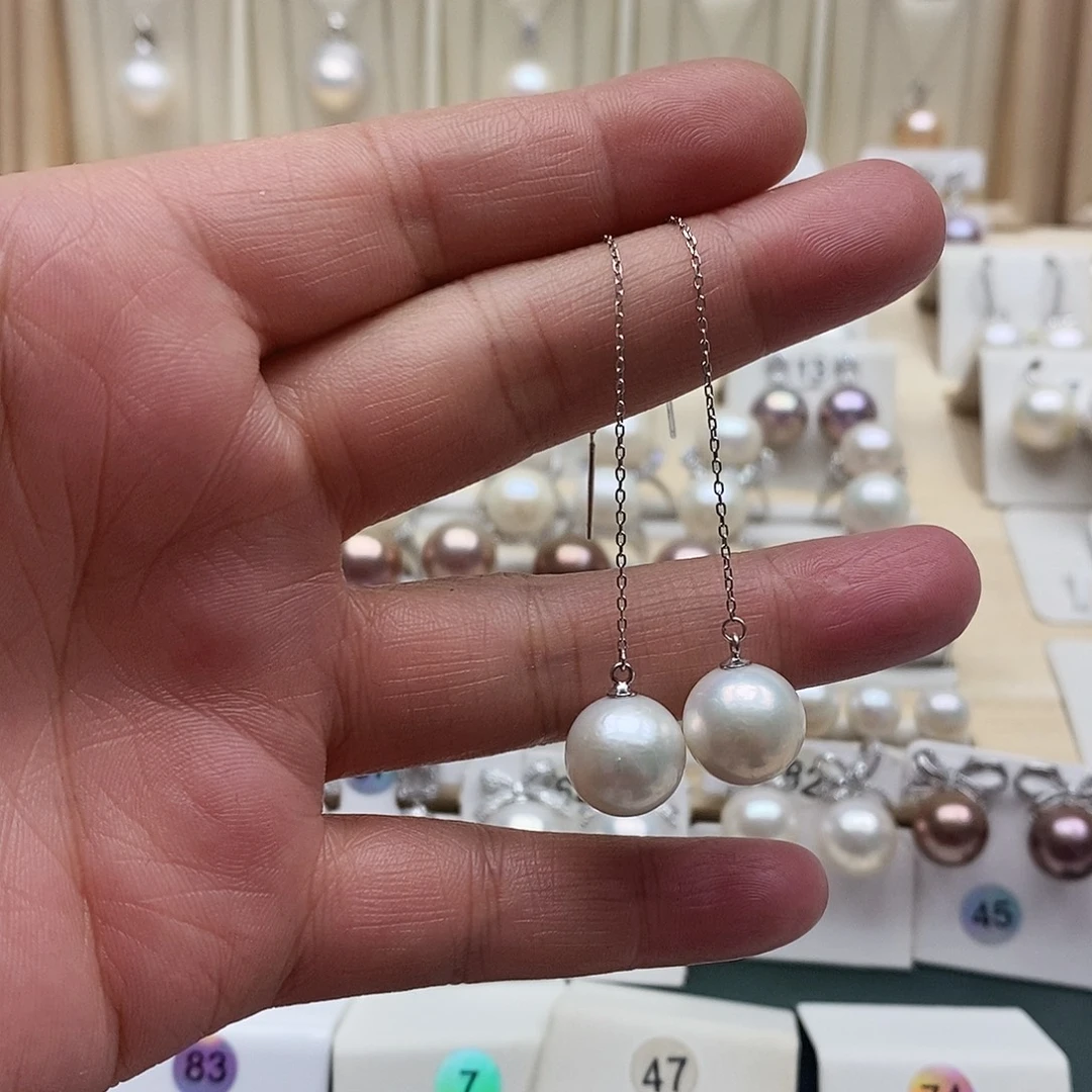 淡水珍珠银S925镶嵌颈饰