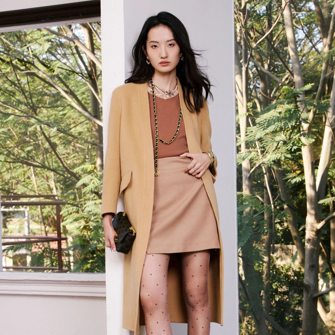 【她翼】她翼冬季毛呢大衣女士中长款气质宽松ET9245234234