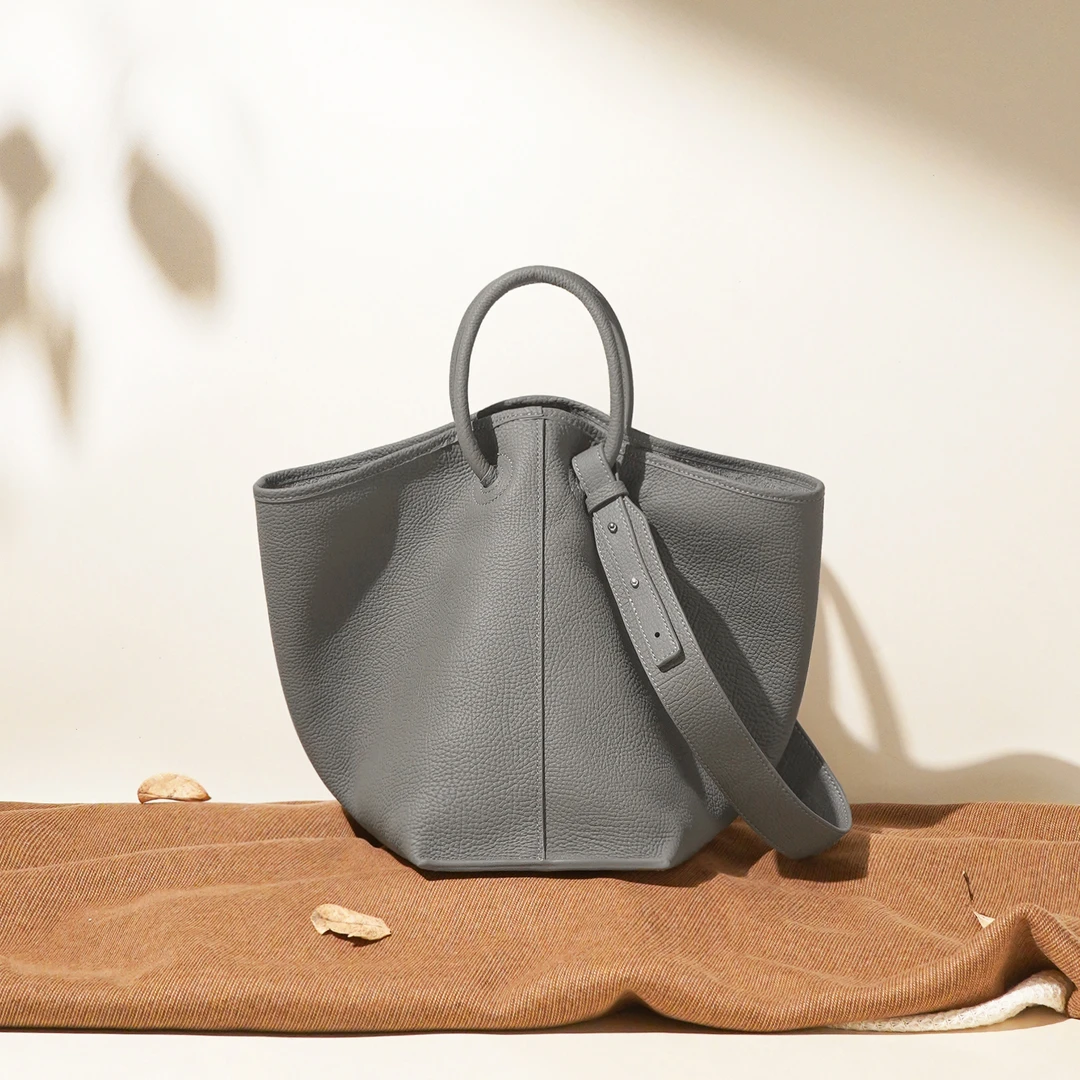 【波仔专属】爆款包包女头层牛皮通勤托特包大容量菜篮子单肩斜挎包