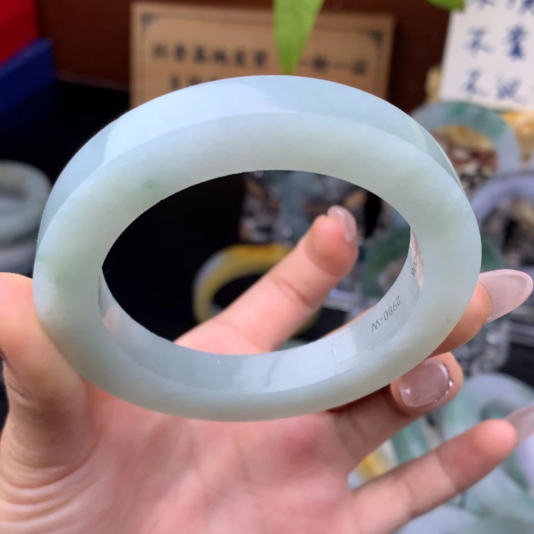 定制翡翠手镯未镶嵌定制不退不换55-57