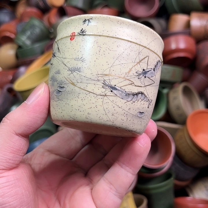 紫砂茶杯全手工紫砂主人杯