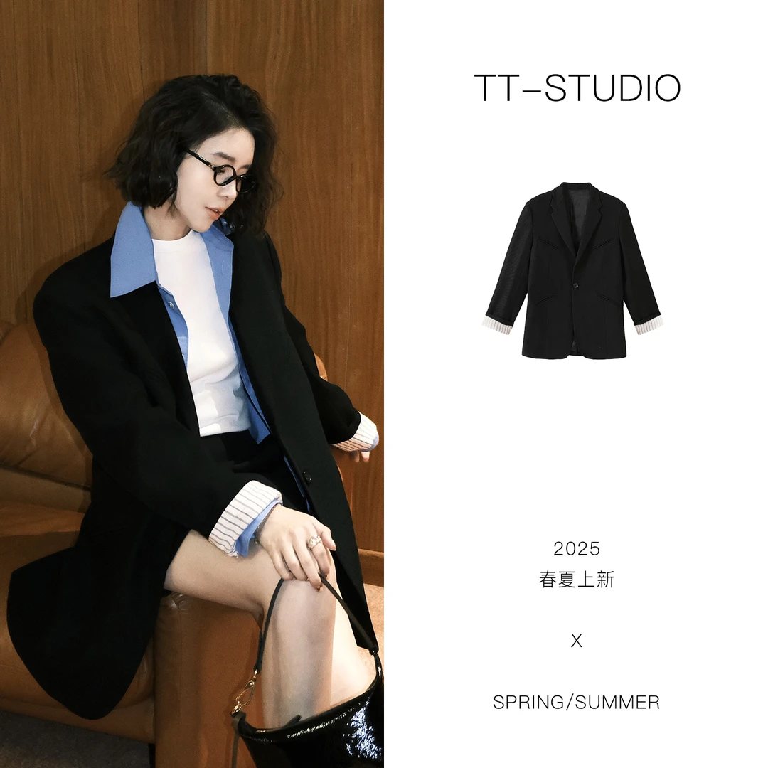 TT【马拉拉西装】春季新品纯绵羊毛静奢风西装外套TT-W1061