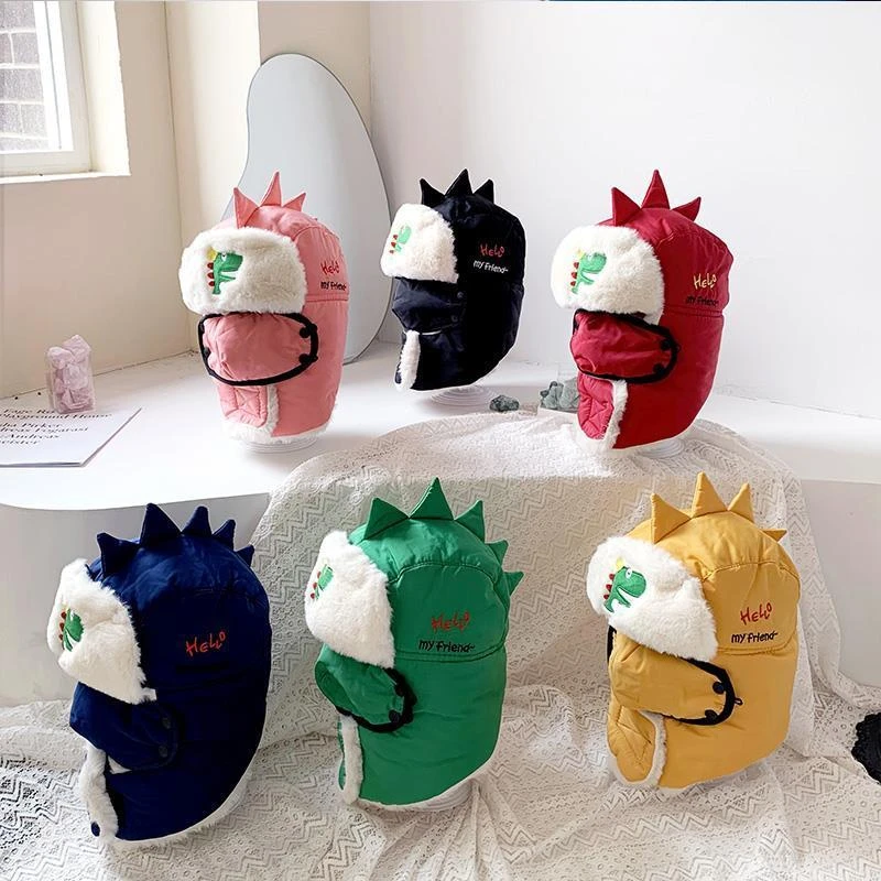 【精品】儿童帽子宝宝冬季男女童加绒加厚保暖防风防寒骑车护耳护