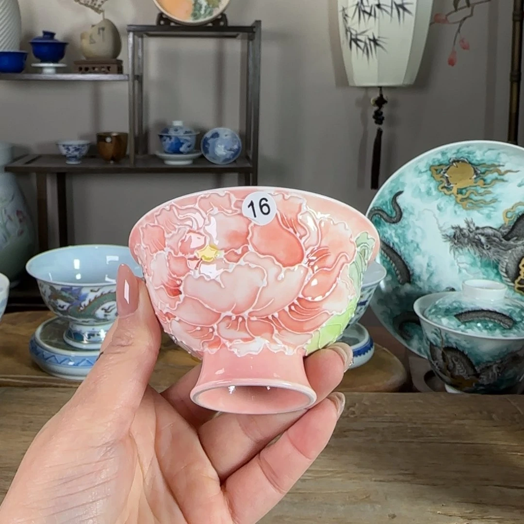 杯景德镇陶瓷柴烧多人