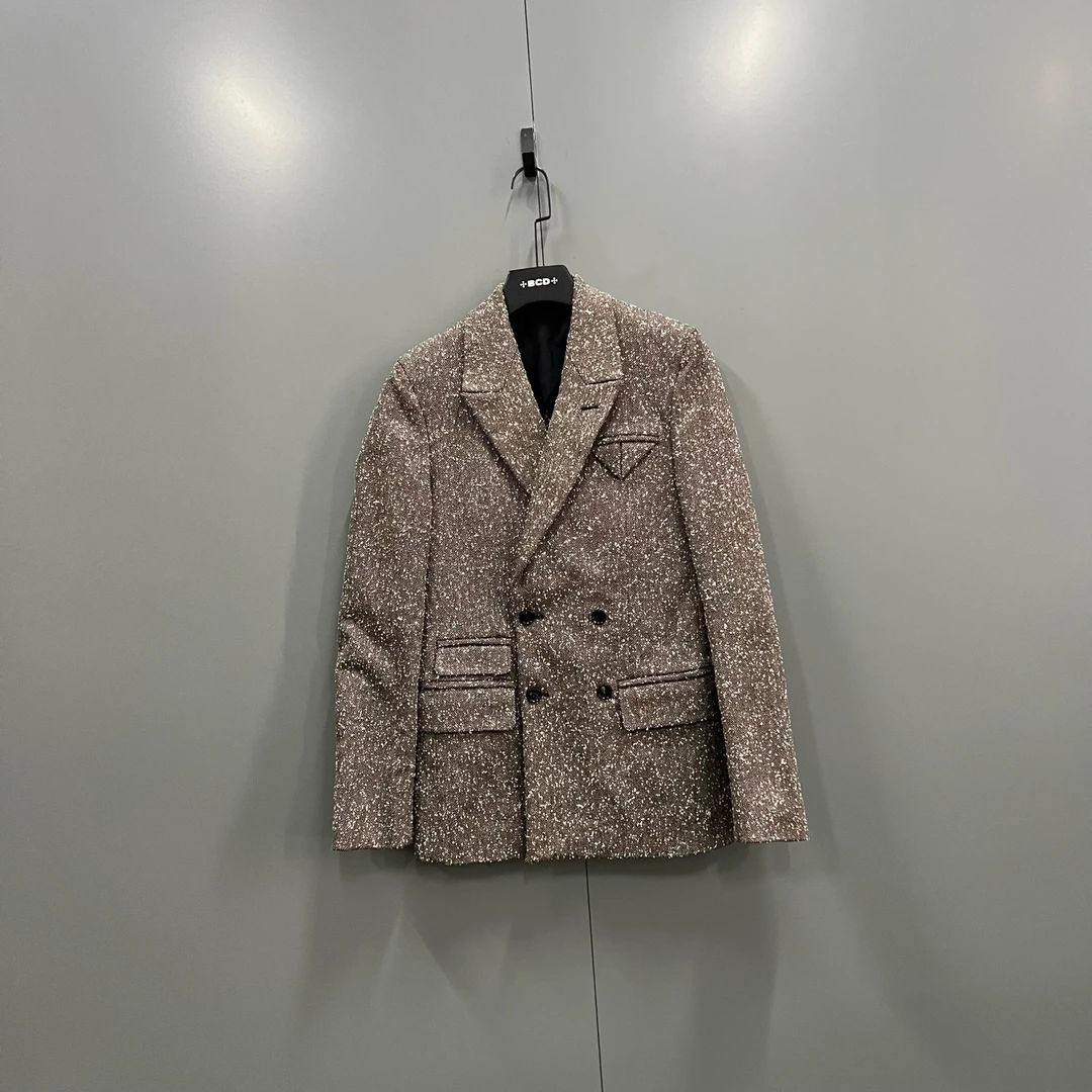 99新 BOTTEGA VENETA/葆蝶家 (ll) 混色翻领长袖外套 38码/020915