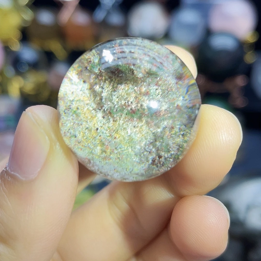 未镶嵌珠宝半成品水晶天然幽灵26mm