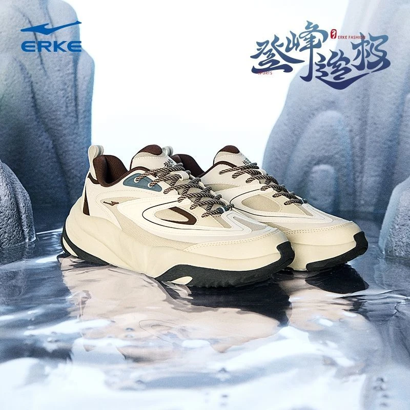 登峰造极3鸿星尔克男鞋新款运动鞋软底百搭休闲鞋厚底增高老爹鞋