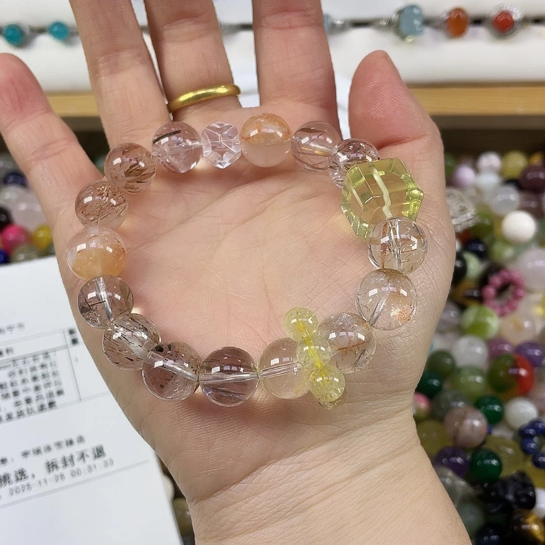 优***风未镶嵌水晶手串天然水晶