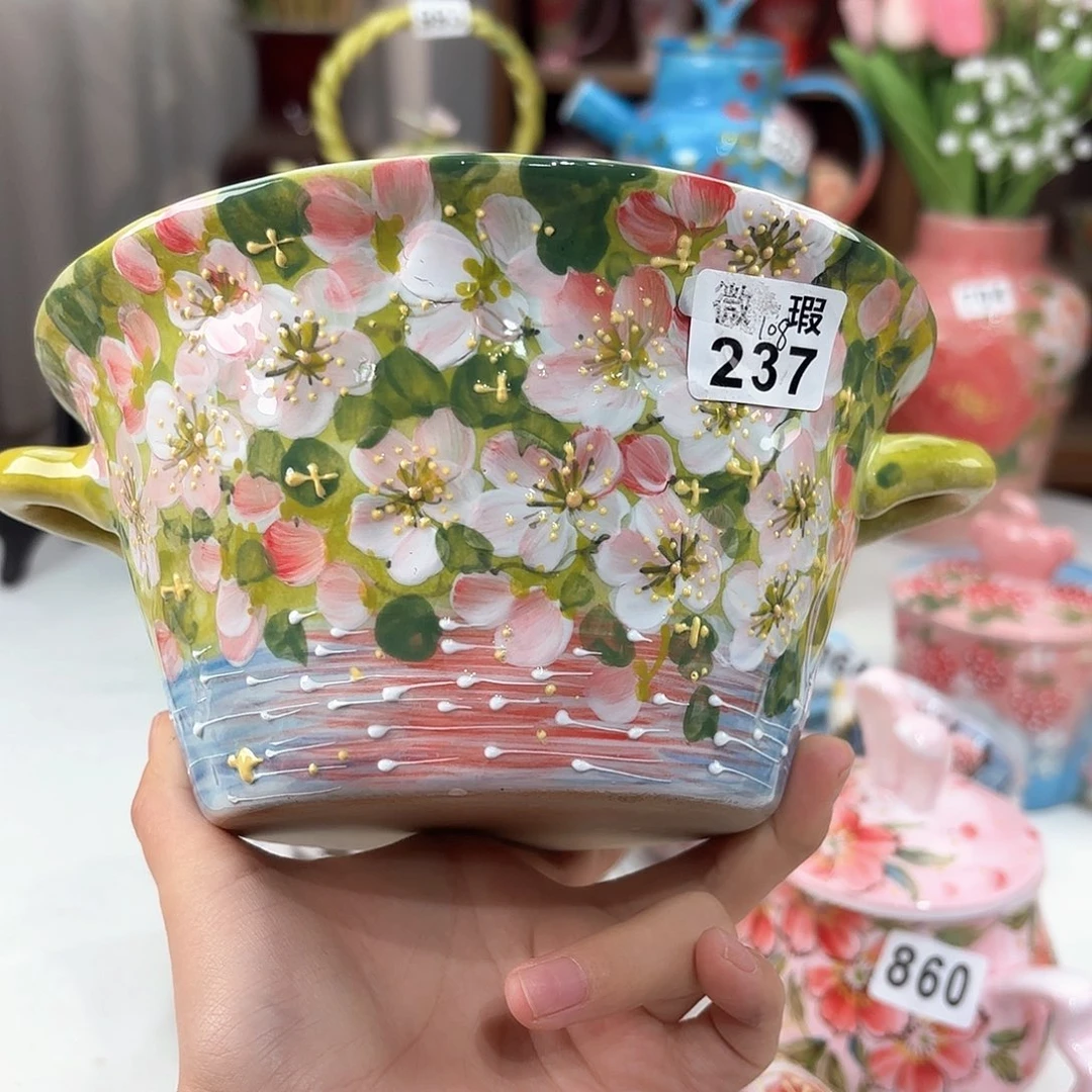 景德镇手绘高温釉下彩陶瓷茶具