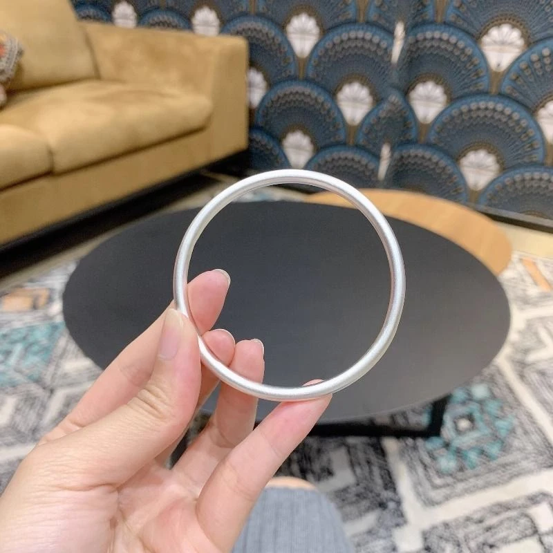 正品古法手镯女纯银实心S999足银镯子送女友闺蜜礼物