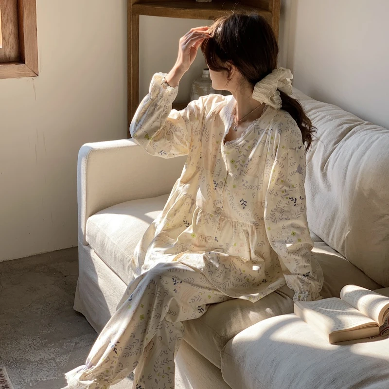 【云感棉】月子服产后哺乳睡衣孕妇喂奶住院服家居服套装产妇