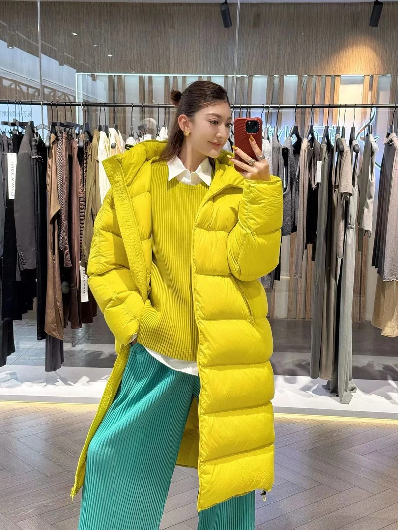 云朵零压90无胆超轻鹅绒服长款无帽立领保暖冬季羽绒服