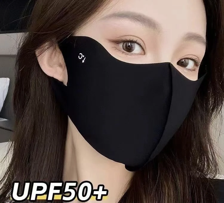 冰丝防晒口罩女护眼角防紫外线透气面罩遮脸护脸可水洗高颜值薄款
