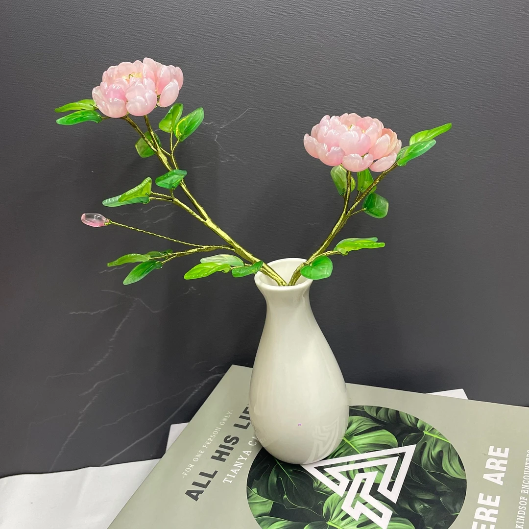 【成品】【陶瓷瓶+琉璃花】简约书房餐厅茶几客厅轻奢仿真摆件