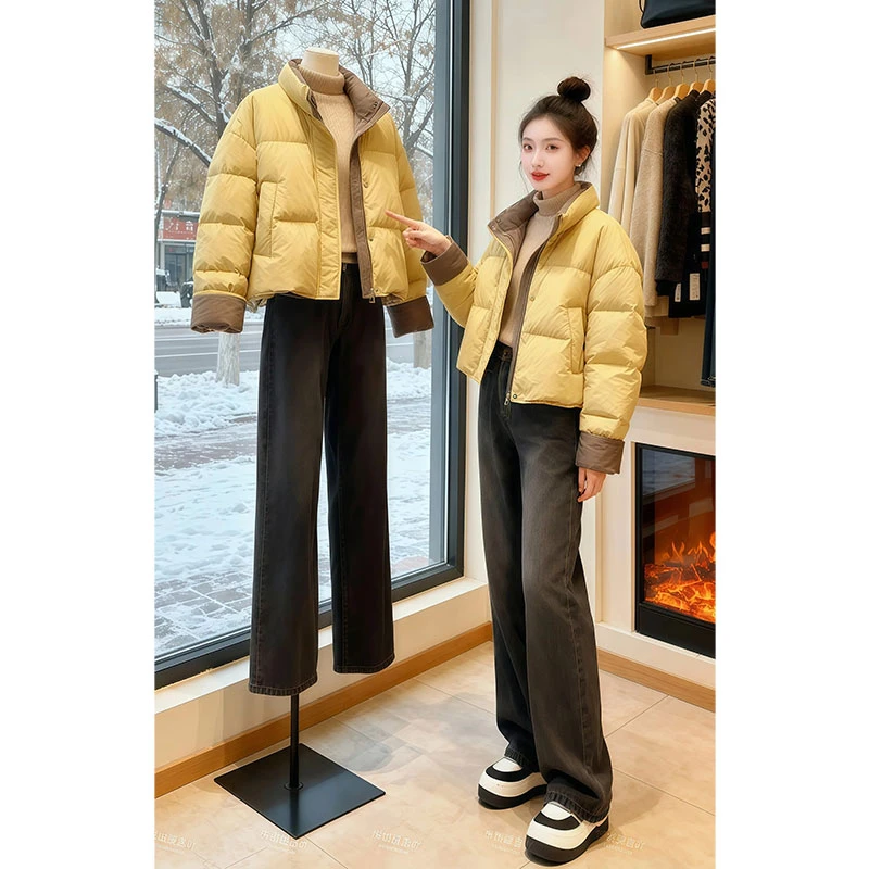 兹伊翰【金屏玉露】2025冬季新款宽松加厚棉服女士爆款时尚保暖棉衣