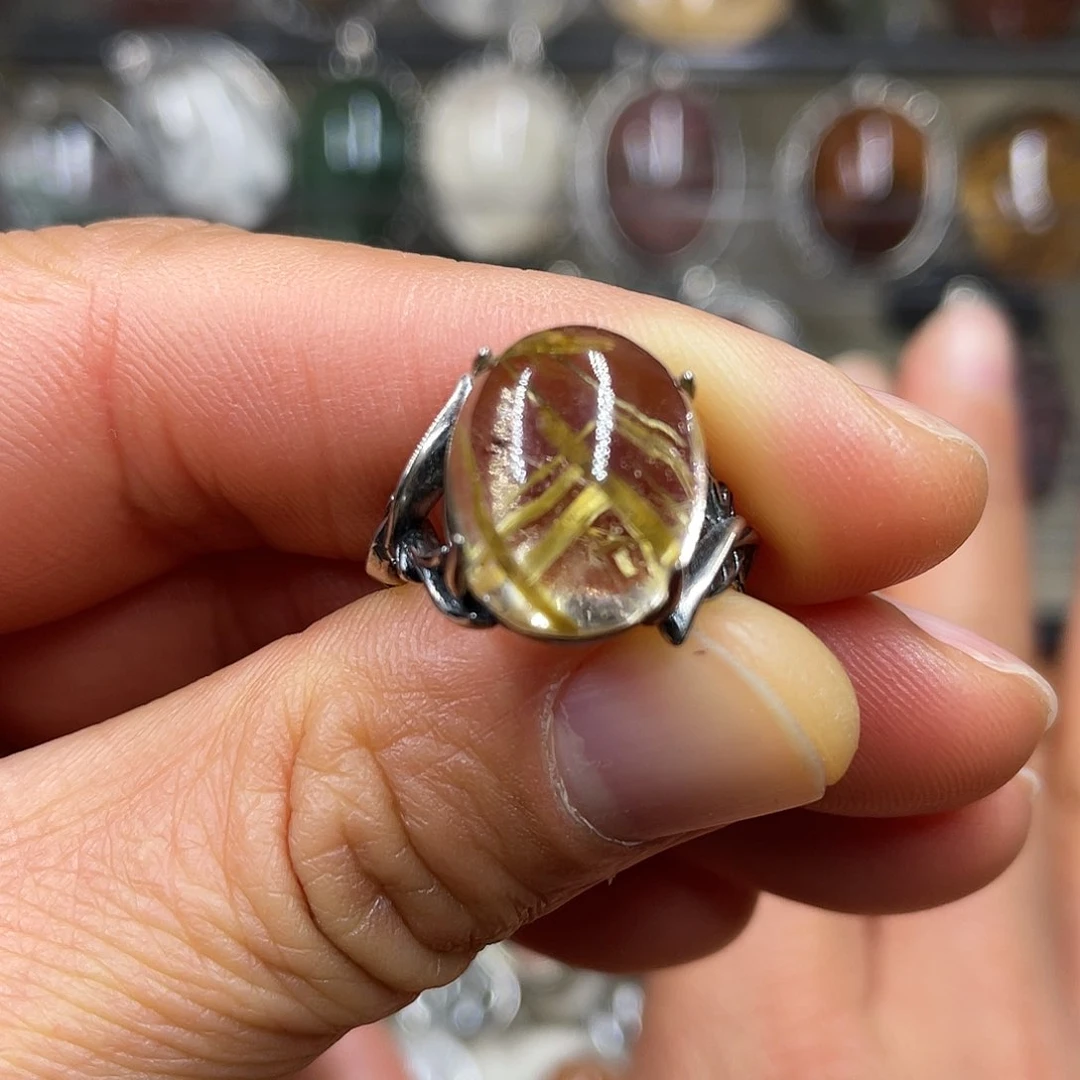 【闪购商品】水晶珠宝半成品银S925镶嵌戒指