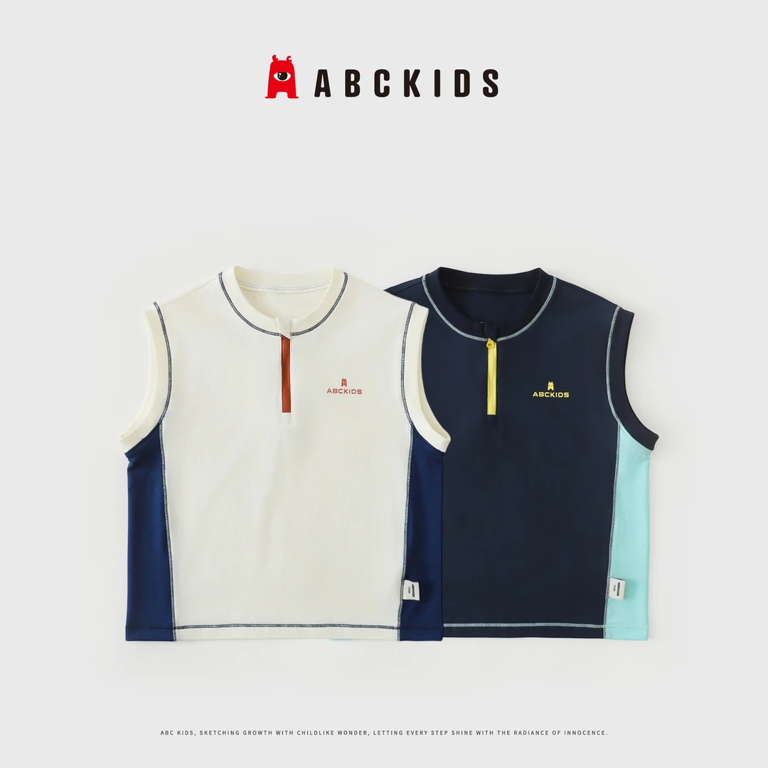 【ABCKIDS】夏款男童清爽休闲运动无袖背心马甲A-1223358-1223359