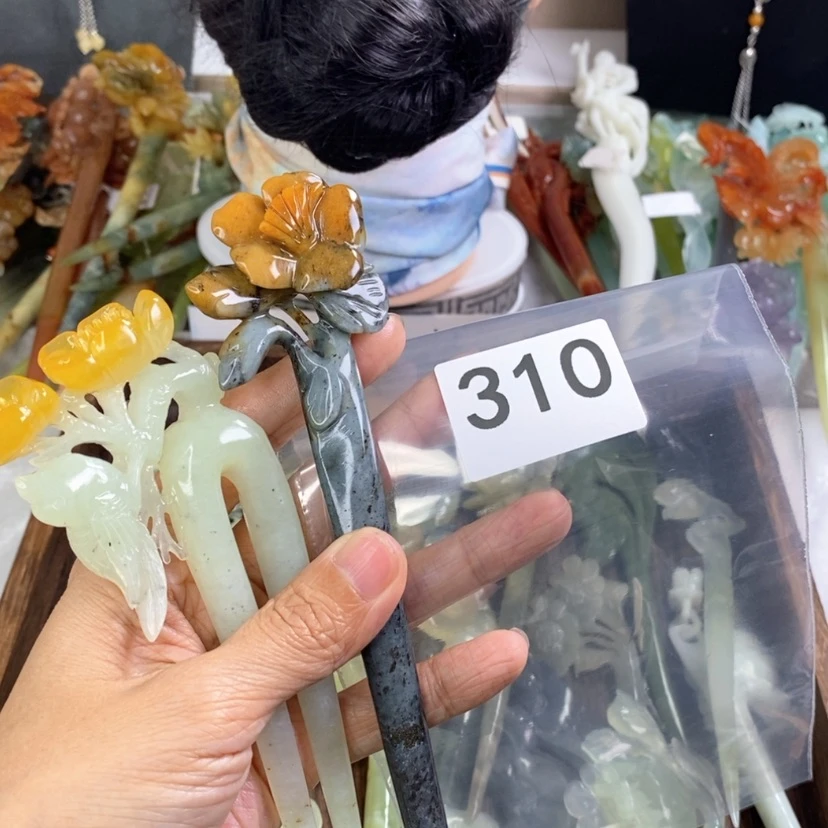 【闪购商品】岫玉发饰未镶嵌*️**