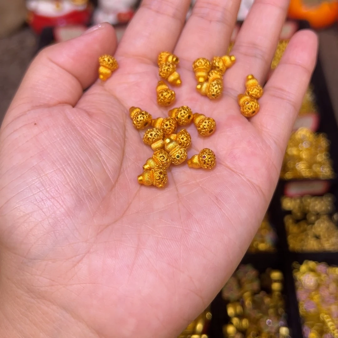 合金镂空带锆葫芦