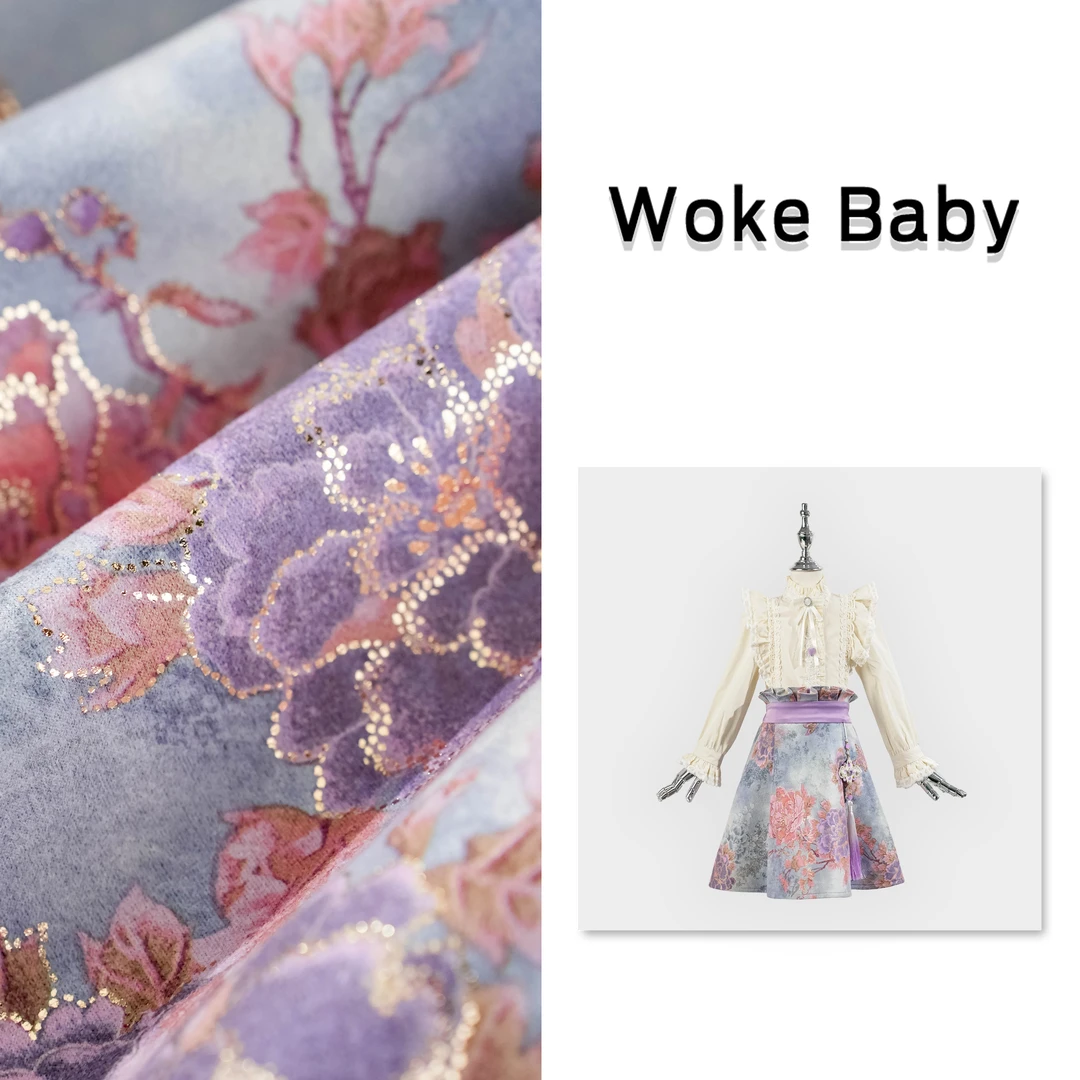 女童春季可爱中大童中领套头上衣汉服裙子S5272