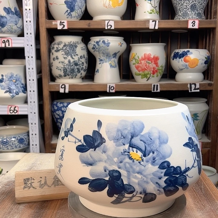 陶高18口23兰兰牡丹陶瓷