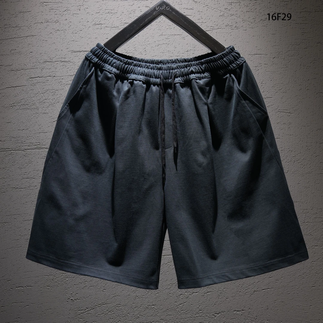 V-RO16F29澳大利亚长绒棉400克平纹针织短裤薄款中裤宽松裤子夏季
