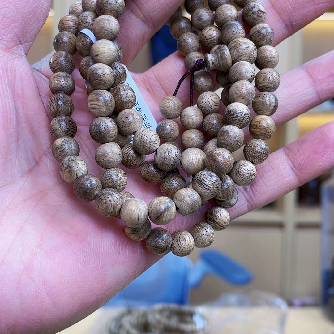 沉香碎屑沉香土沉圆珠长串07/13克+多样性发一