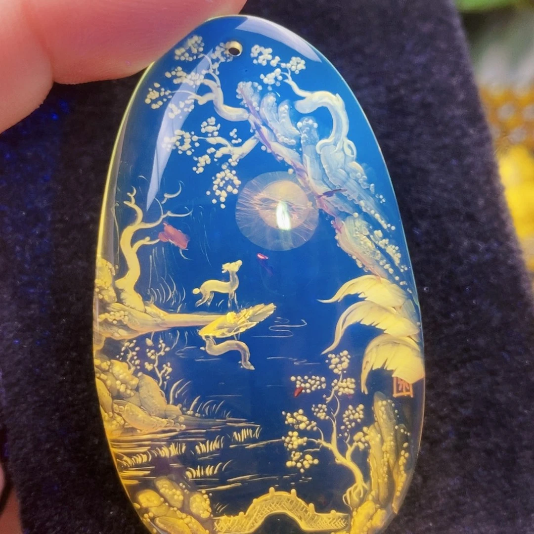 【闪购商品】琥珀（花珀）吊坠(不含链)未镶嵌