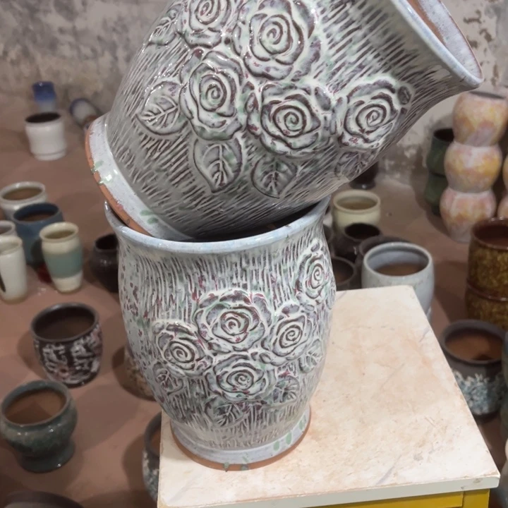 花盆紫砂口径18高度25两只正品