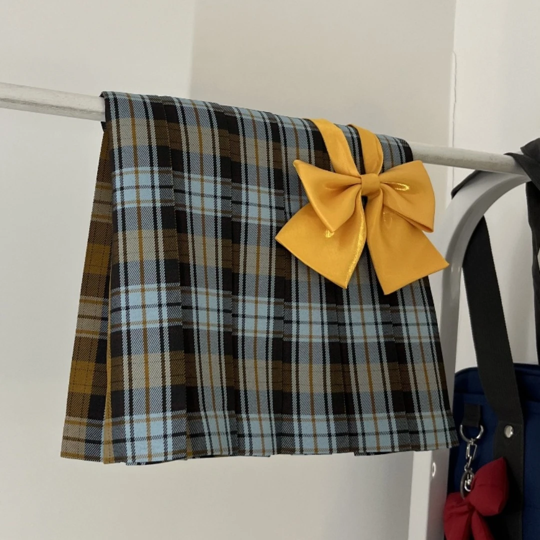 【秋刀鱼】樱木子日系原创格裙jk制服薄荷蜜果百褶裙短裙学院学生