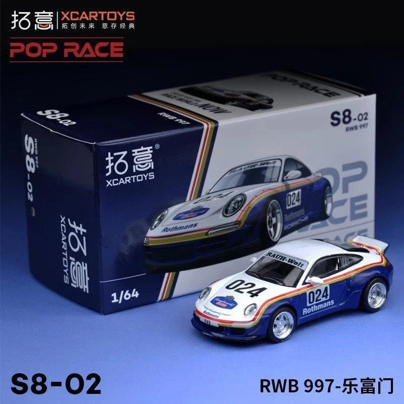 拓意1：64合金汽车模型保时捷RWB997-乐富门手办摆件玩具跑车收藏