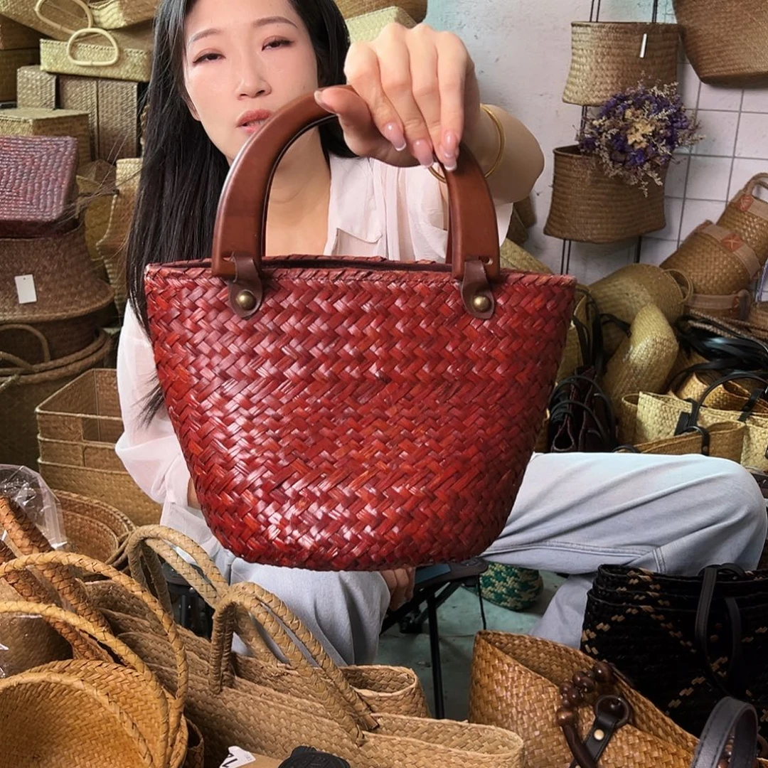 编织带草编包/草编收纳盒微瑕疵