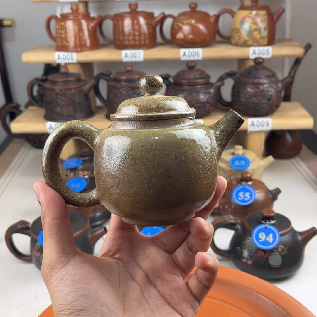 壶微瑕柴烧福利，建水紫陶全手工制作，老匠人传承手艺