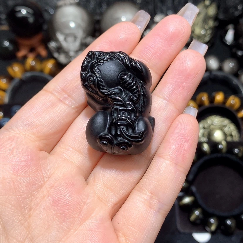 【闪购商品】黑曜岩未镶嵌手链中**育