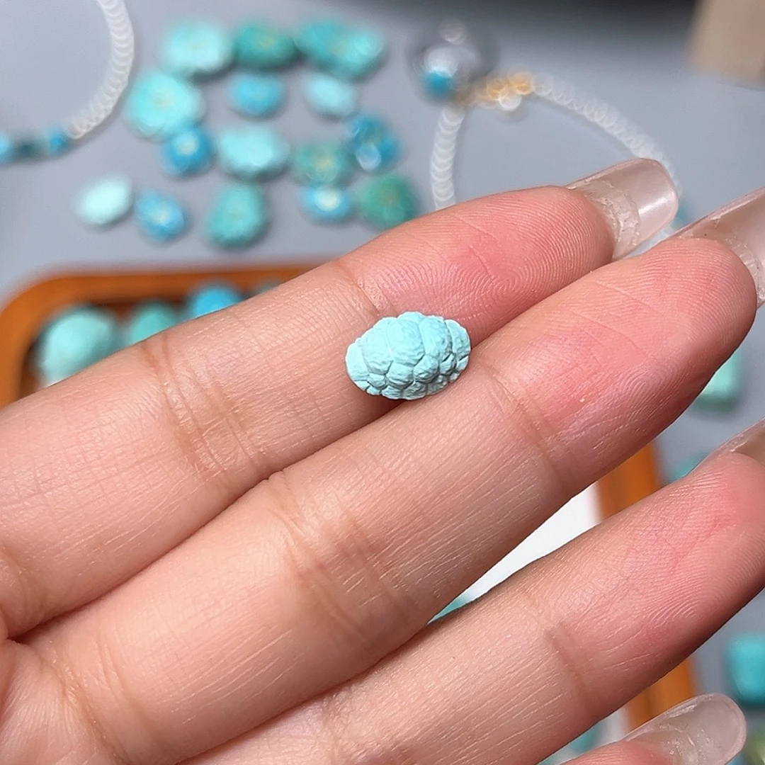 未镶嵌绿松石珠宝半成品