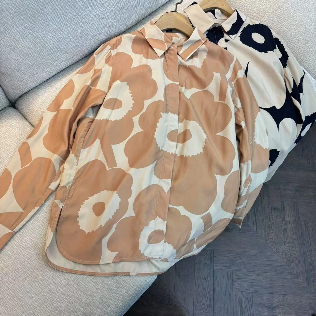 CSY4195 芬兰客人订单 双色太阳花衬衫