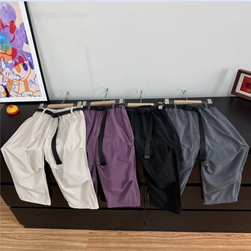 25春季新款中大童锦纶速干户外透气登山伞兵裤