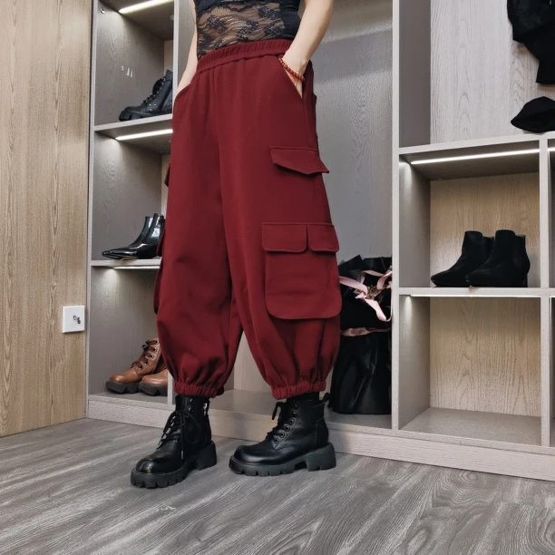 【秋款】束脚阔腿休闲裤