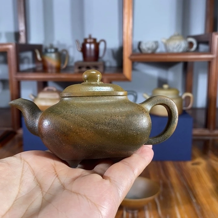 茶杯紫砂100cc传炉 紫泥