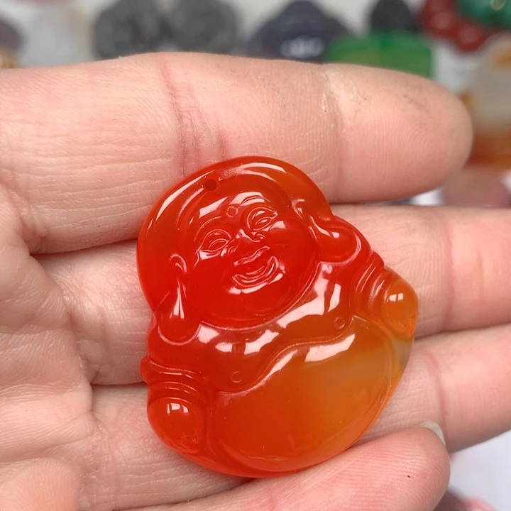 玛瑙/玉髓颈饰未镶嵌红***家