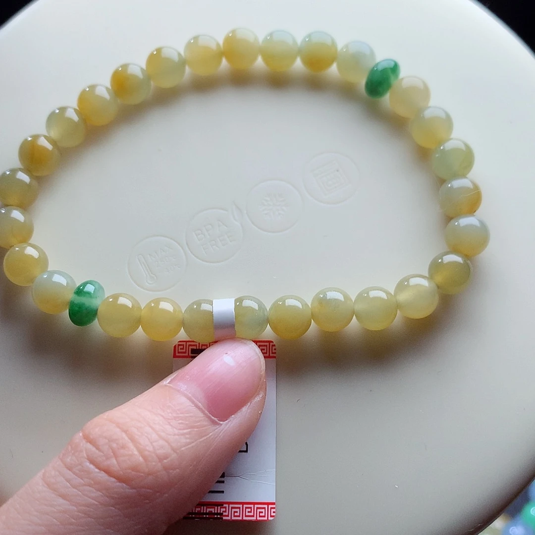 翡翠未镶嵌手串卡6.5