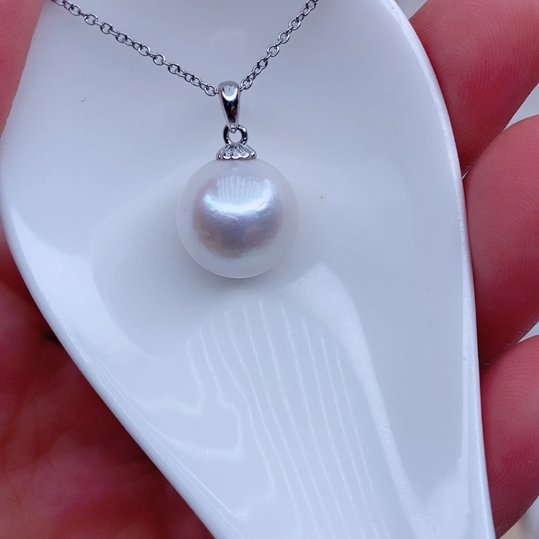 淡水珍珠银S925镶嵌颈饰