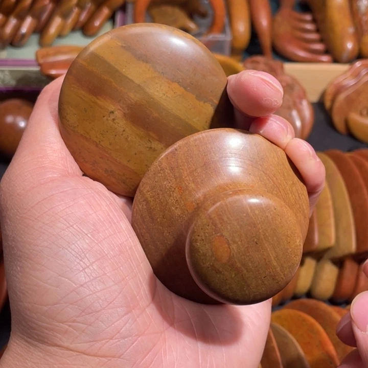 红砭石精品款面部按摩蘑菇头