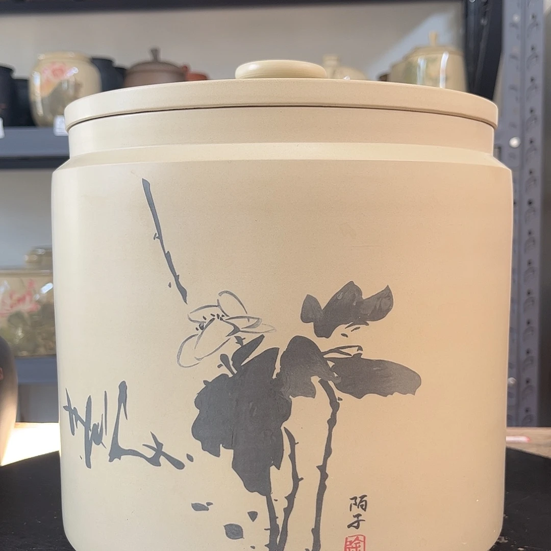 罐白泥哑光七饼缸