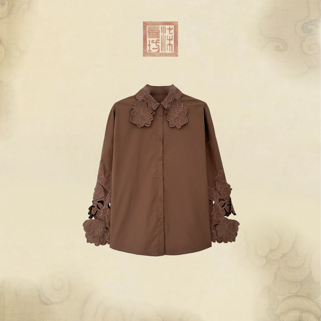 【花花】Lanshe阑舍·法式中国风重工镂空刺绣衬衫