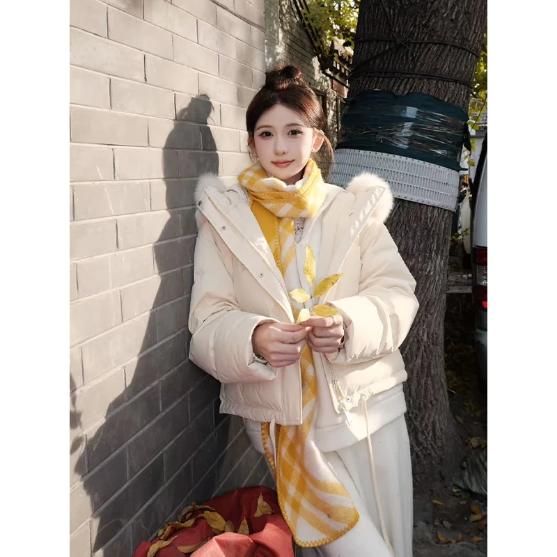 SHAOER【丹麦雪境】韩版宽松高级感连帽百搭羽绒服S725X18961