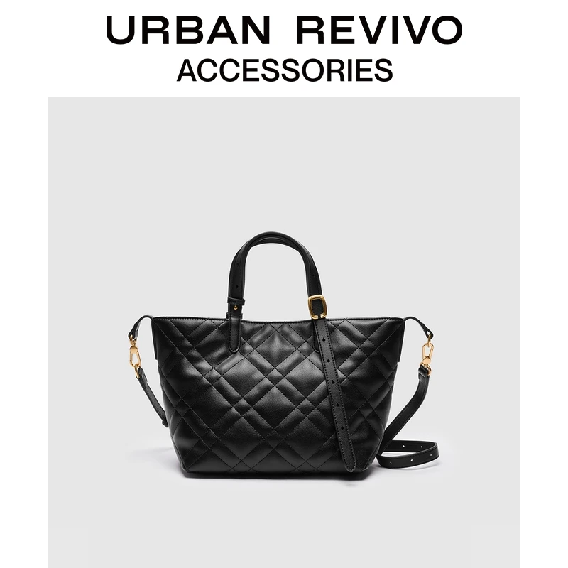 URBAN REVIVO2025秋季新款女士小香手提斜挎包UAWB50229+