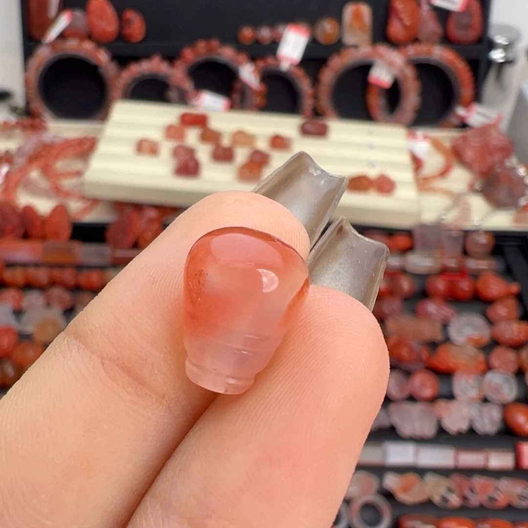 南红玛瑙未镶嵌颈饰三通