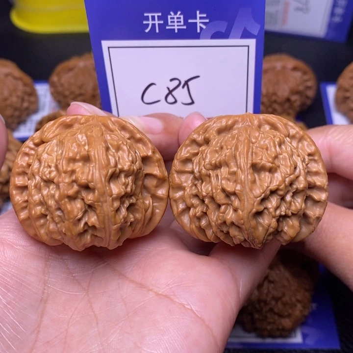 文玩核桃把件43球白c85
