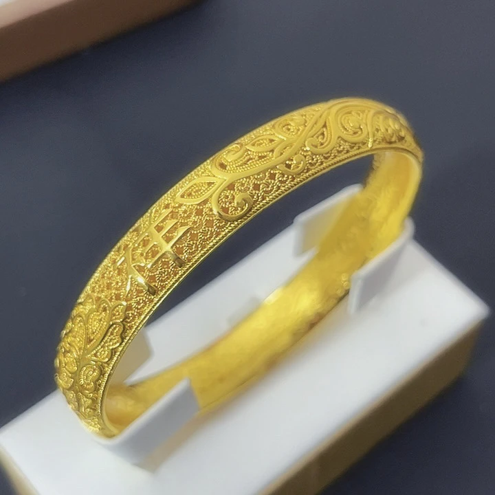 铜合金手镯 龙凤吉祥宫廷风手镯